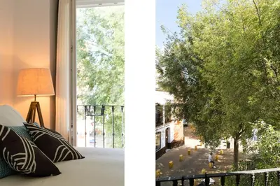 Cama o camas de una habitación en Acogedor estudio en Alameda Centro