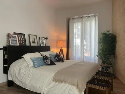 Cama o camas de una habitación en Acogedor estudio en Alameda Centro