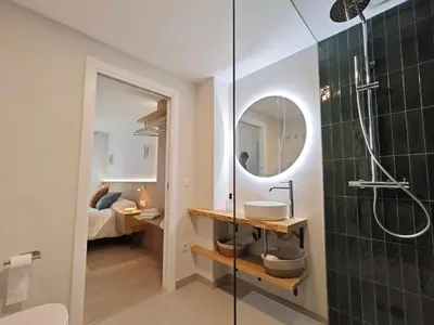 Un baño de Apartamento Plaza Pineda