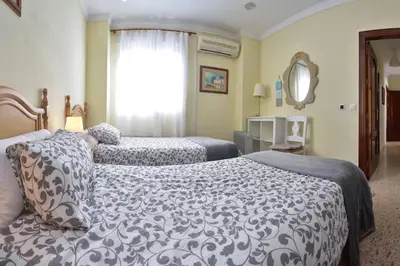 Cama o camas de una habitación en Centro Histórico Zona San Luis