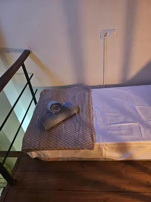 Cama o camas de una habitación en Bonita casita rural Cazalla de la Sierra