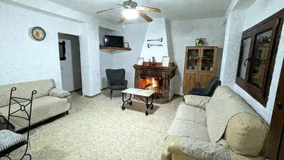 Zona de estar de casa rural Ribera del Hueznar