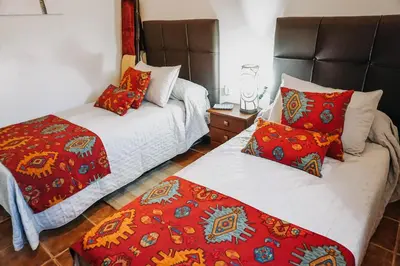 Cama o camas de una habitación en Fantástica casa con piscina Carmona Sevilla