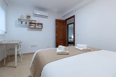 Cama o camas de una habitación en La Casa del Gran Teatro