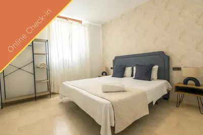 Cama o camas de una habitación en Grande apartamento familiar