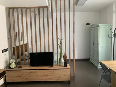 Una televisión o centro de entretenimiento en Estudio Puerta del Sol