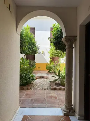 Jardín al aire libre en LA CASA DEL PATIO Dúplex con Encanto & Patio Típico a 2 min de Plaza de la Corredera