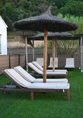 Jardín al aire libre en Villa Escutia