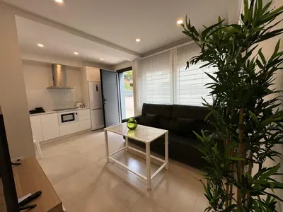 Una cocina o zona de cocina en Apartamentos Las Acacias