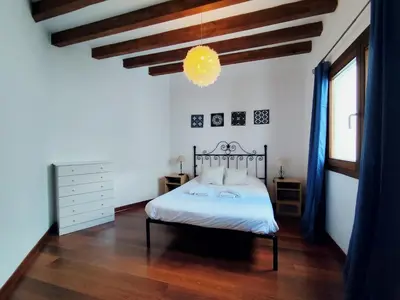 Cama o camas de una habitación en Casa Farándula