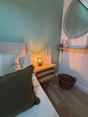 Cama o camas de una habitación en El Olivo Verde