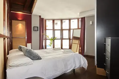 Cama o camas de una habitación en Casa del Álamo