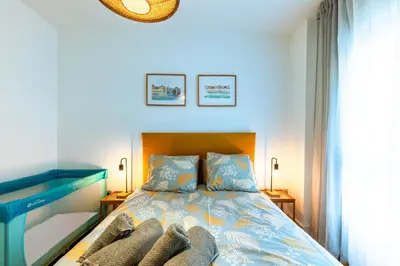 Cama o camas de una habitación en 2 hab 2 baños con Parking junto al Casco Histórico