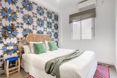 Cama o camas de una habitación en Apt City Center,Luxury decoration,20min to Cathedral of Cordoba