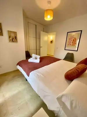 Cama o camas de una habitación en 9773 Apartamento Corte