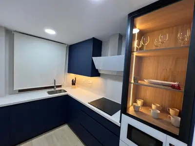 Una cocina o zona de cocina en Apartment Arevalo 2B Parking Gratis