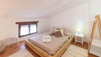 Cama o camas de una habitación en Casa del Río en Villanueva Villanueva de la Concepción by Ruralidays