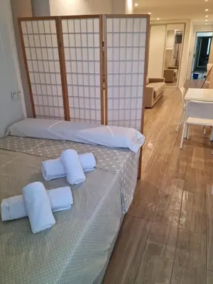 Cama o camas de una habitación en Casa Ocaña - Brand new studio apartment near Caminito del Rey