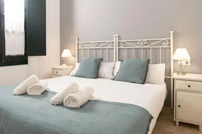 Cama o camas de una habitación en Alohamundi Lumbreras VI