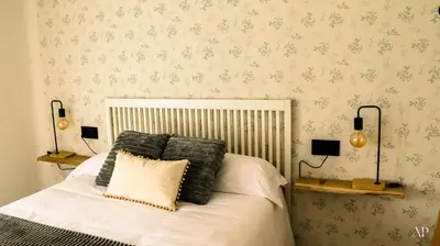 Cama o camas de una habitación en Escapada Rural en La Casa del Árbol