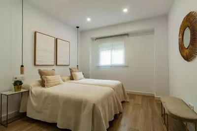 Cama o camas de una habitación en Nuevo y Acogedor Piso junto a Santa Justa y Aeropuerto 3