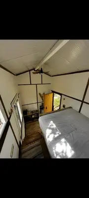 Cama o camas de una habitación en Cabaña del árbol Lavagarural