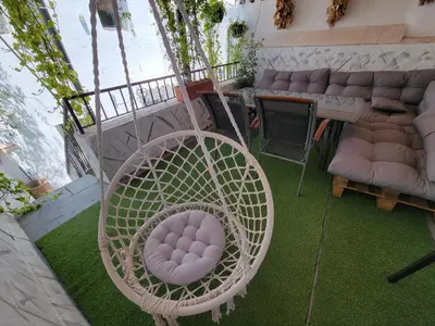 Zona de estar de House with sauna and fireplace