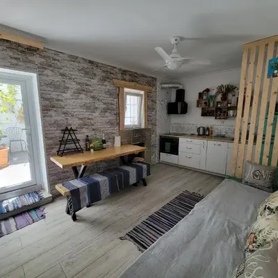 House with sauna and fireplace