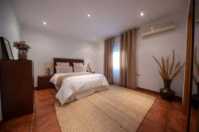 Cama o camas de una habitación en Casa Rural Finca la María