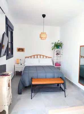 Cama o camas de una habitación en Estudio Alamillo2