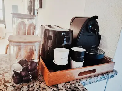 Utensilios para hacer té y café en Apartamento-Loft Centro Ciudad