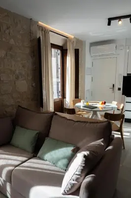 Zona de estar de Mirador del Pósito - Apartamento luminoso en el centro de Jaén