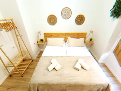 Cama o camas de una habitación en El jardín de Antequera