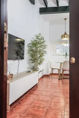 Una televisión o centro de entretenimiento en M. Auxiliadora Tranquilo y acogedor