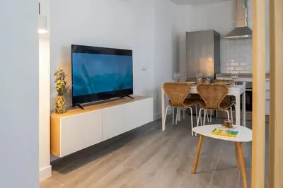 Una televisión o centro de entretenimiento en Casa Isabela Olvera