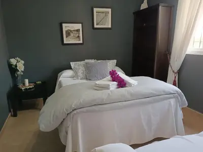Cama o camas de una habitación en Los Claveles