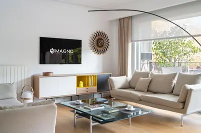 Zona de estar de Magno Apartment Ramón Carande- Private Parking included