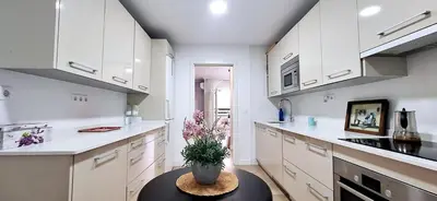 Una cocina o zona de cocina en Moderno y acogedor Parquesol Antequera