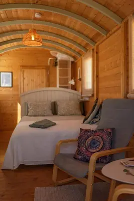 Cama o camas de una habitación en Finca la montaña roja