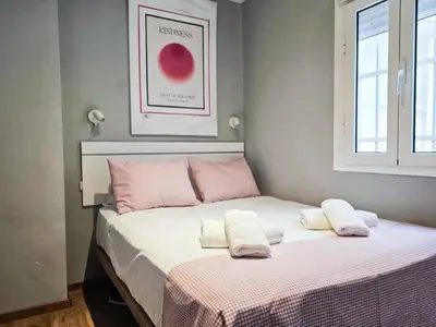 Cama o camas de una habitación en Alohamundi Cristo de Burgos