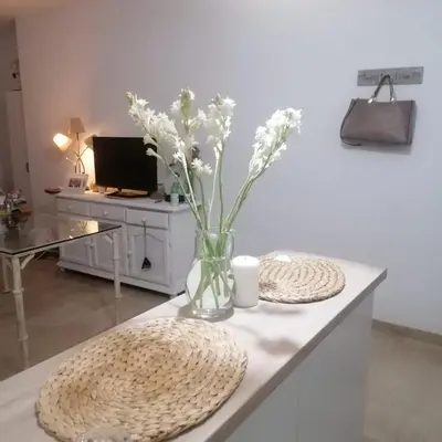 Una televisión o centro de entretenimiento en Apartamento Jardines del Brillante