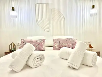 Cama o camas de una habitación en Avenzoar Apartments