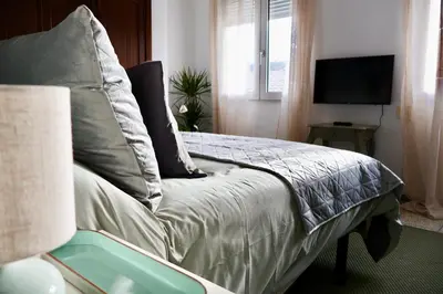 Cama o camas de una habitación en Casa Mirador de San Benito