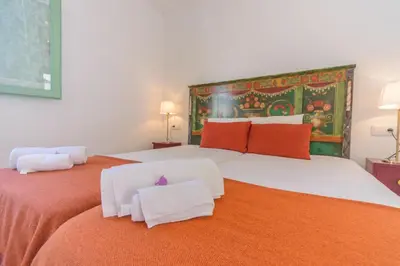 Cama o camas de una habitación en Casa Spa de la Mariola