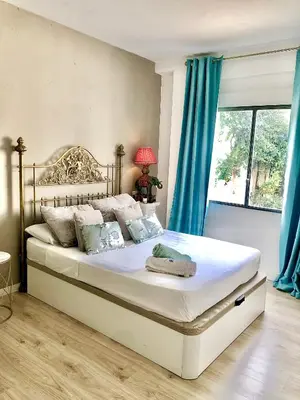 Cama o camas de una habitación en Rincones de San Pedro