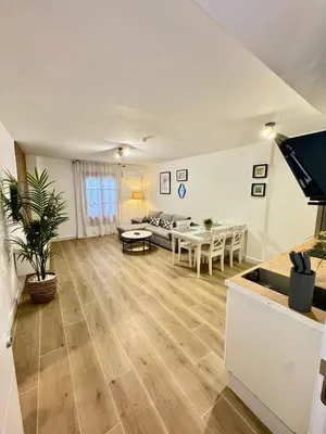 Una televisión o centro de entretenimiento en Casa Armonía
