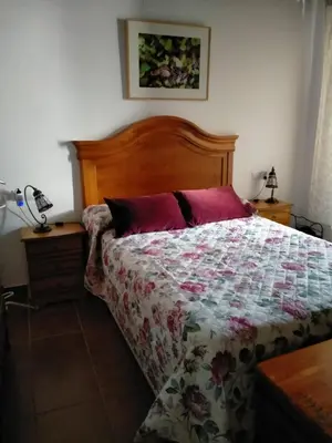 Cama o camas de una habitación en Casa rural villa luxury village cazalla de la Sierra 8 pax