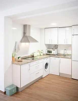 Una cocina o zona de cocina en Vista Doña María Coronel C