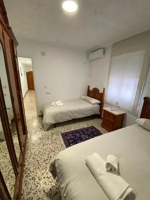Cama o camas de una habitación en Casa Pepin y Paquita