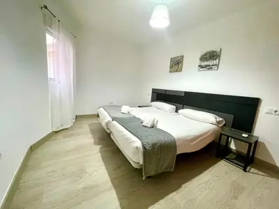 Cama o camas de una habitación en Geysotur Tierra Cordobesa